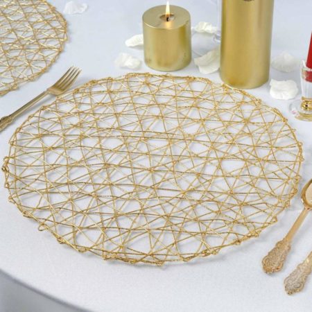 Metallic String Woven Placemat