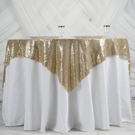 Seamingly Satin Square Tablecloth Overlay