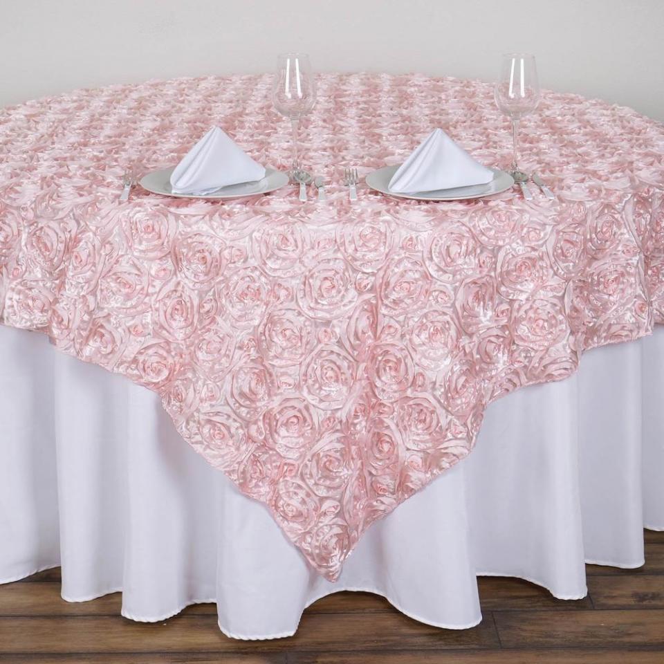3D Rosette Satin Square Overlay - Image 5