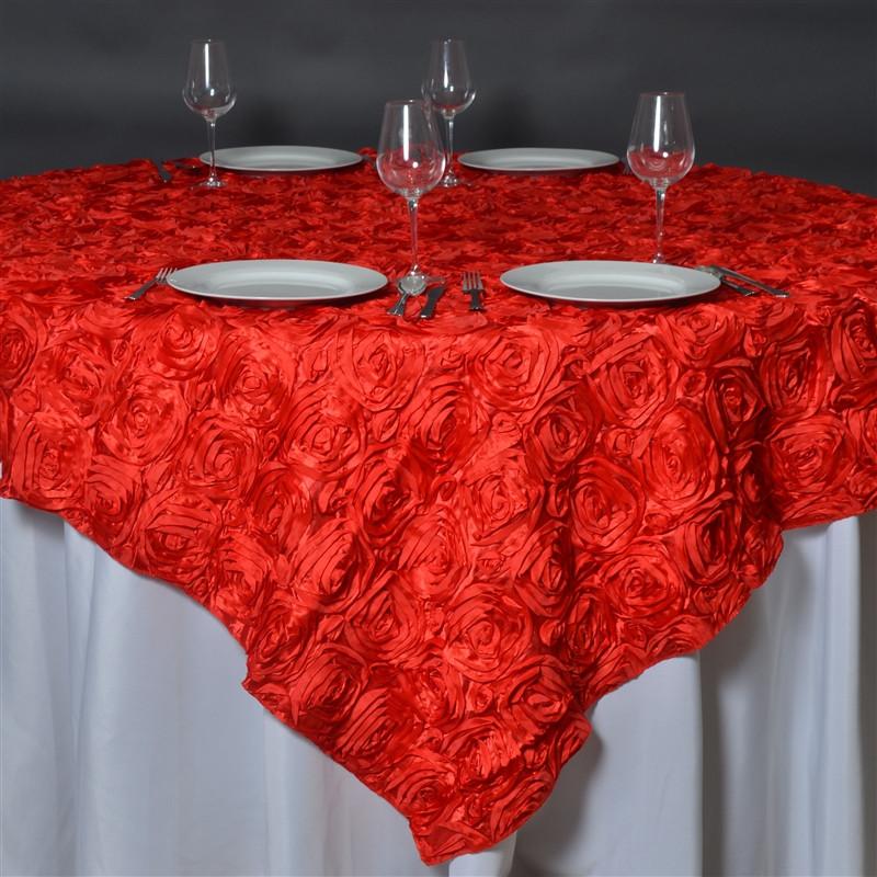 3D Rosette Satin Square Overlay - Image 2