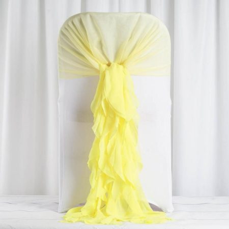 Chiffon Hoods With Curly Willow Chiffon Chair Sashes