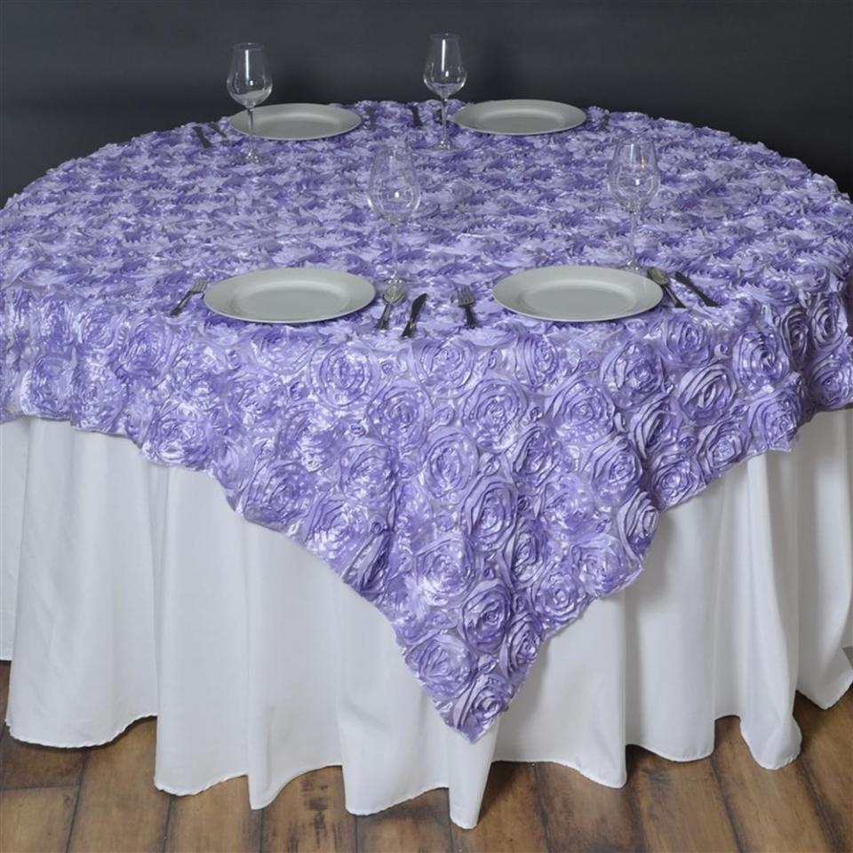 3D Rosette Satin Square Overlay - Image 3