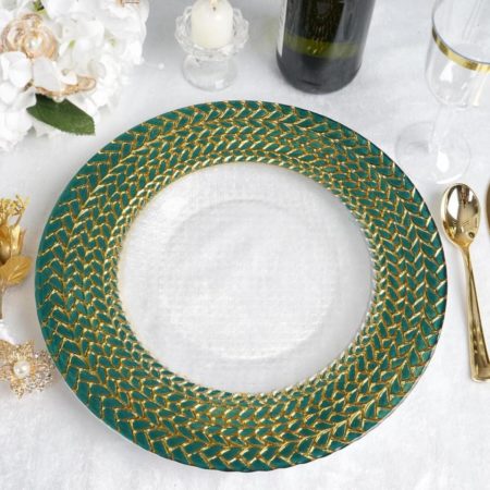 Clear Round Decorative Glass Charger Plates