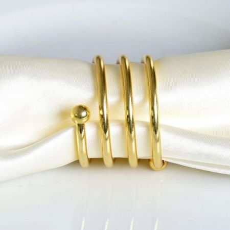 4 Pack Plated Aluminium Napkin Ring